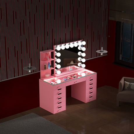 April Promotion ! Eva Vanity Set with 15 bulbs Vanity Mirror(Only sell in California)