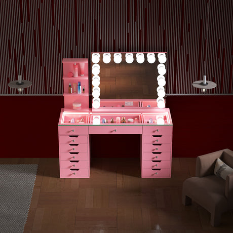 April Promotion ! Eva Vanity Set with 15 bulbs Vanity Mirror(Only sell in California)