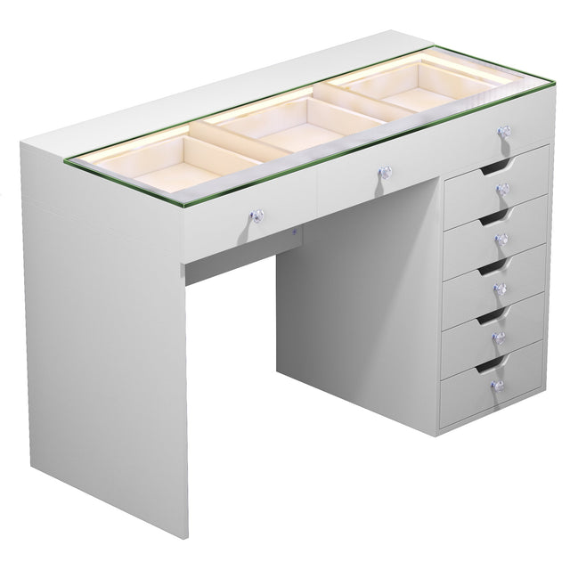 Diana Vanity Desk - 8 Storage Drawers