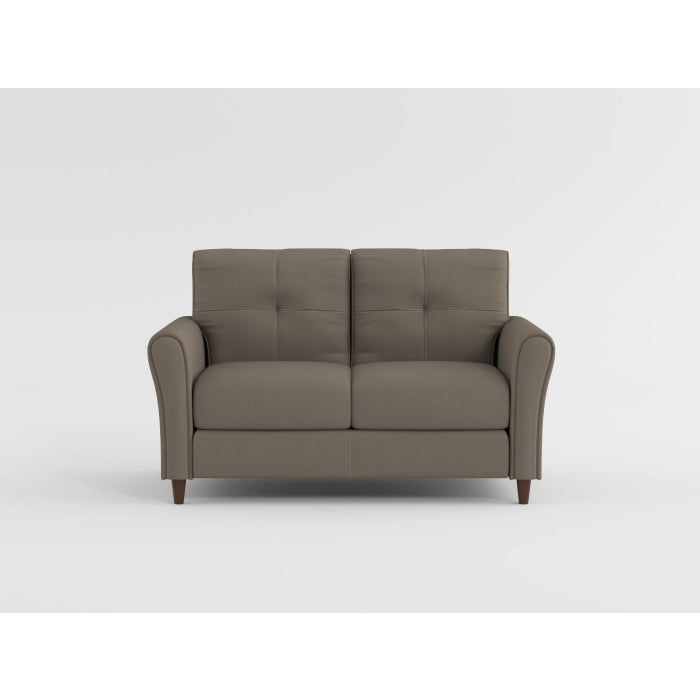 Dunleith Light Brown Velvet Loveseat