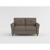 Dunleith Light Brown Velvet Loveseat