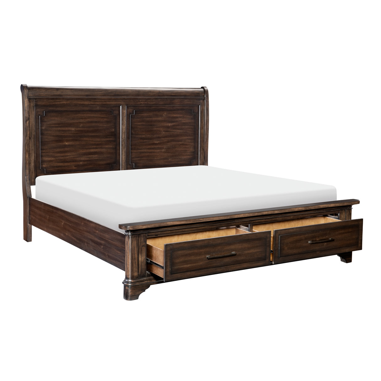 Boone California King Platform Bed With Footboard Storage