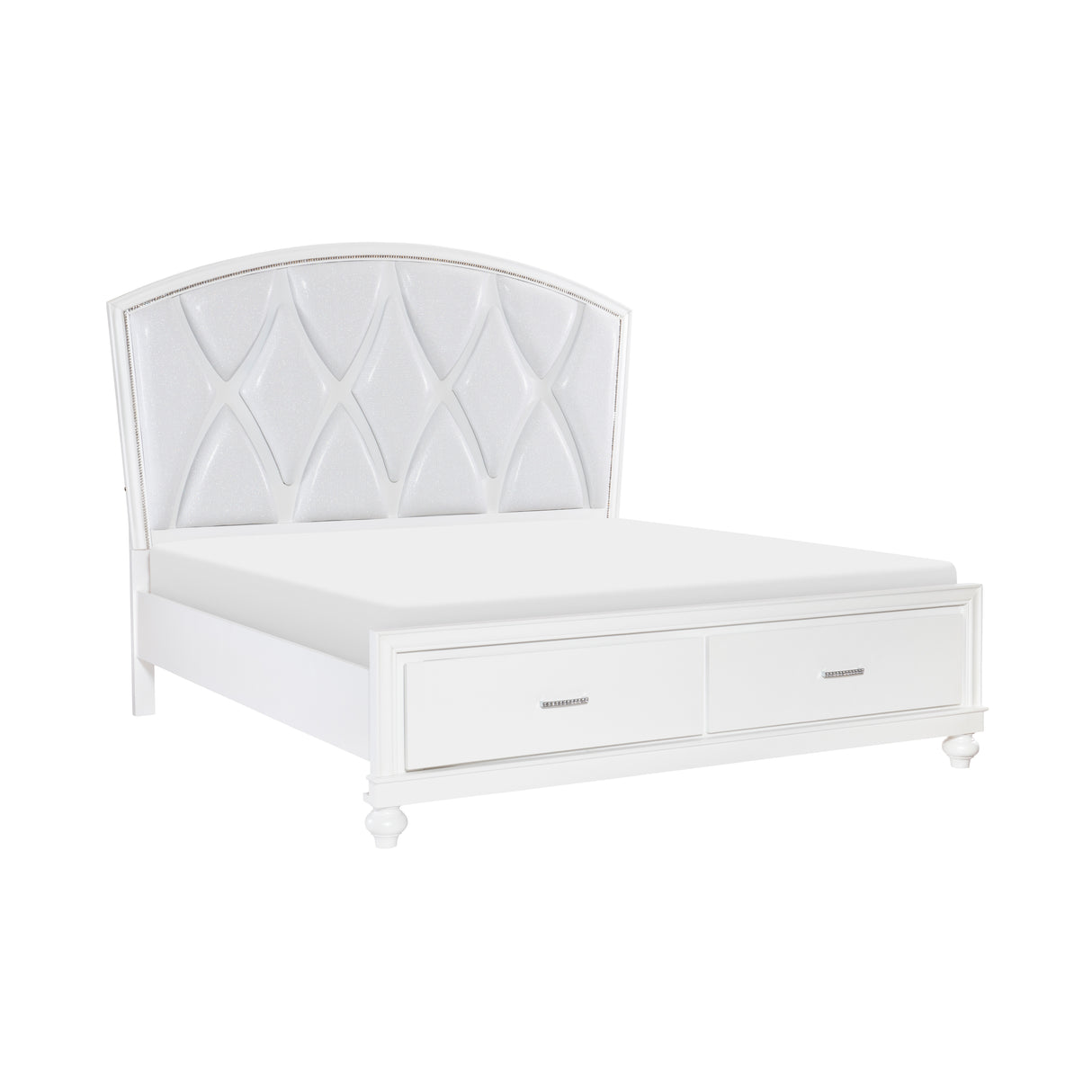 Aria California King Platform Bed With Footboard Storage