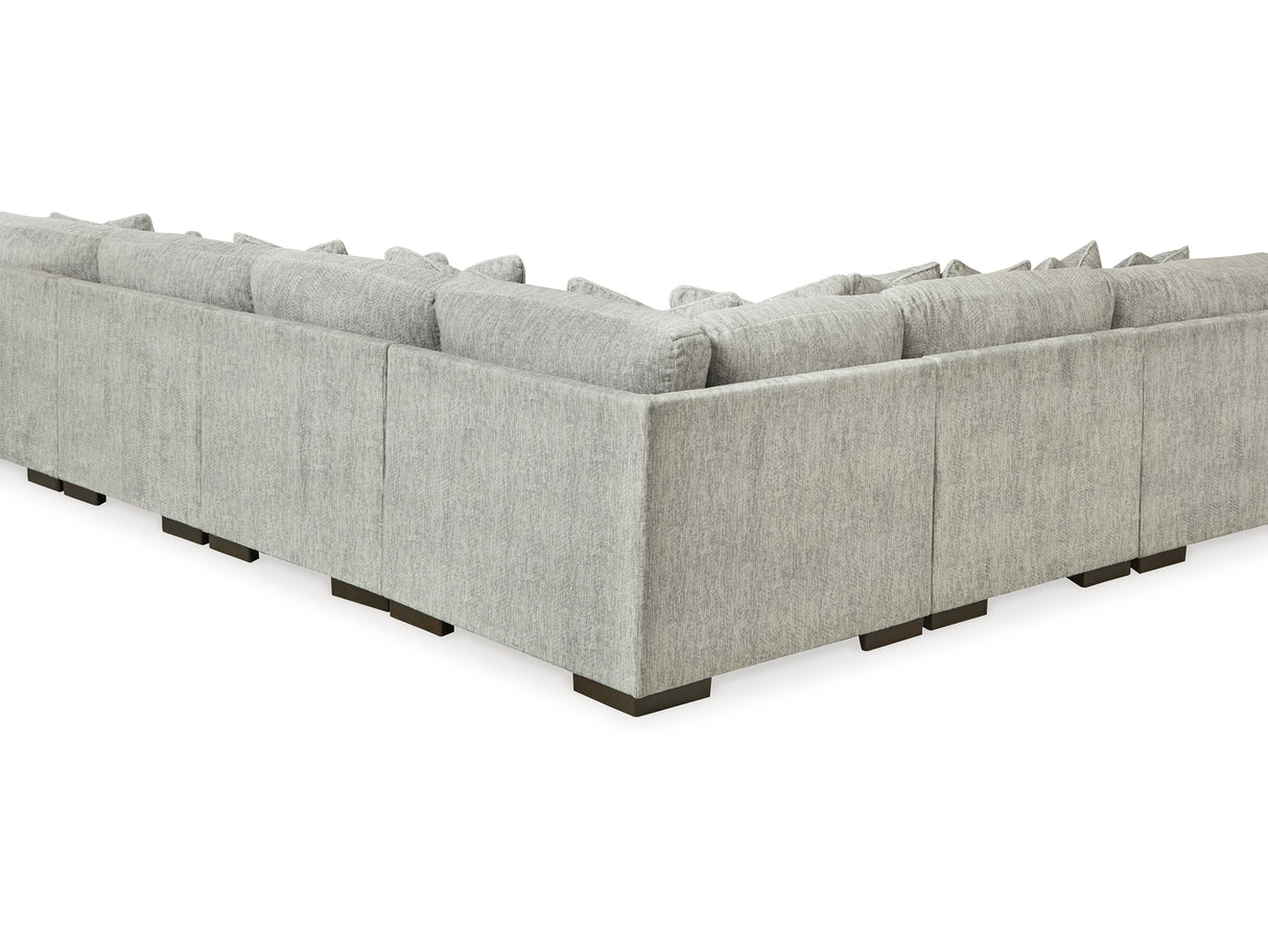 Regent Park Pewter 6-Piece Sectional