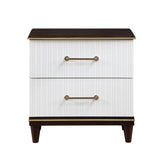 Niles With Gold Trim White And Cherry Night Stand