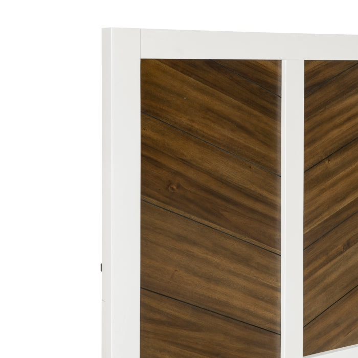 Oslo White And Walnut California King Bed