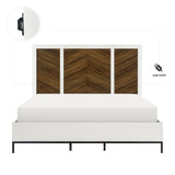 Oslo White And Walnut California King Bed
