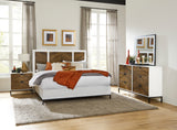 Oslo White And Walnut California King Bed