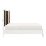Oslo White And Walnut California King Bed