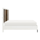Oslo White And Walnut California King Bed