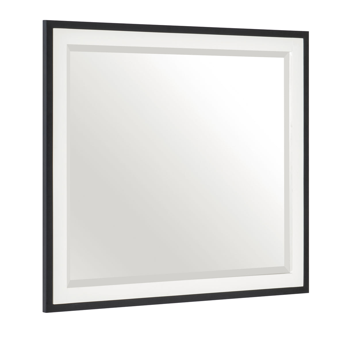 Oslo White And Walnut Mirror