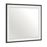 Oslo White And Walnut Mirror