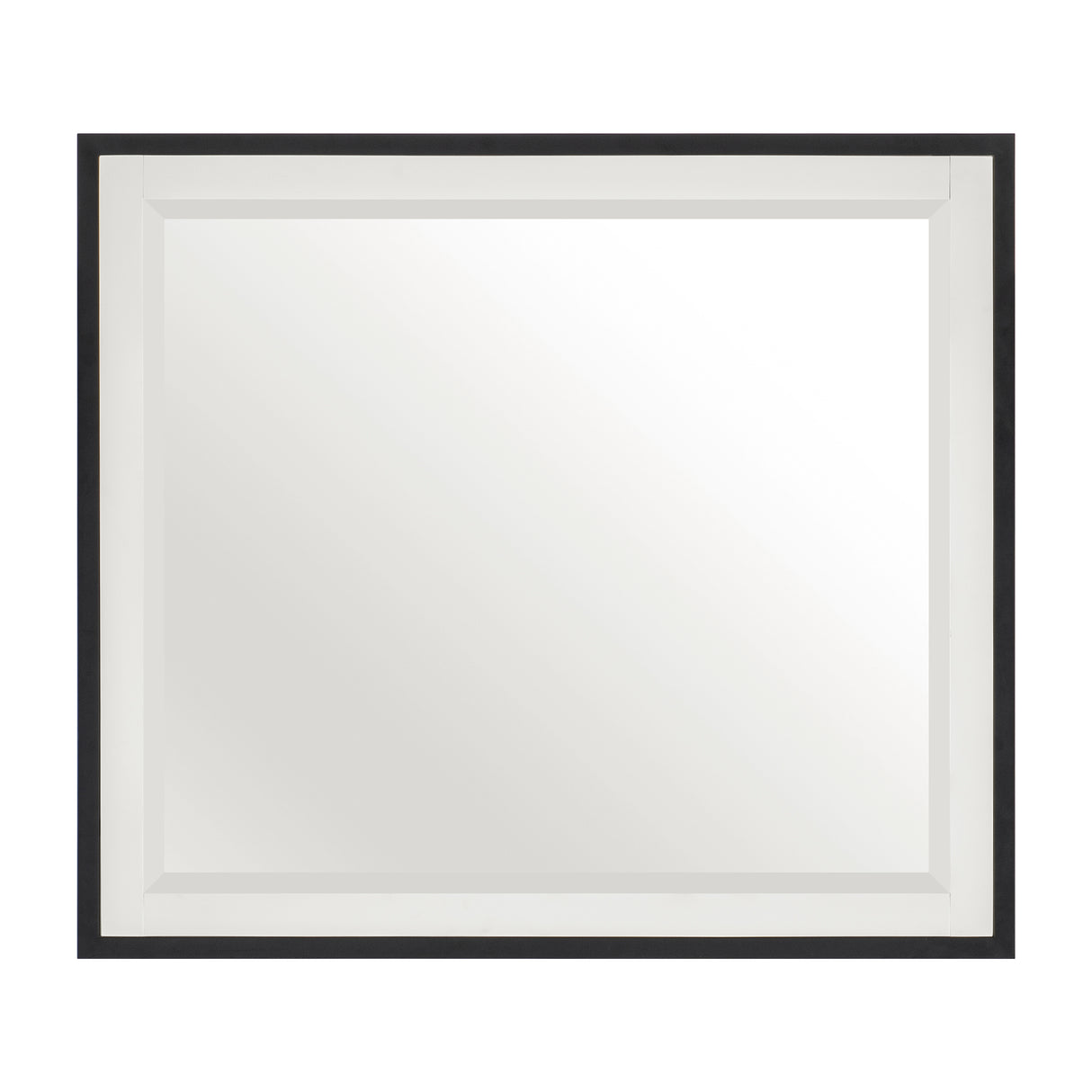 Oslo White And Walnut Mirror