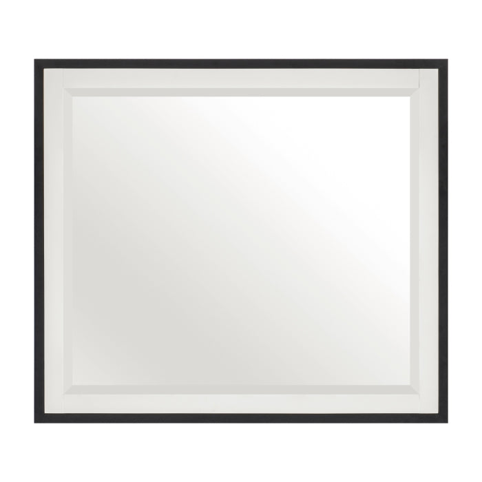 Oslo White And Walnut Mirror