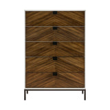 Oslo White And Walnut Chest