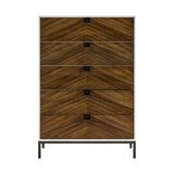 Oslo White And Walnut Chest