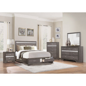Luster California King Platform Bed With Footboard Storage