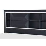 Rosemont Midnight Blue Eastern King Platform Bed With Footboard Storage