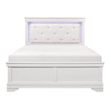 Lana White California King Bed With Led Lighting