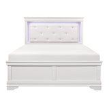 Lana White California King Bed With Led Lighting