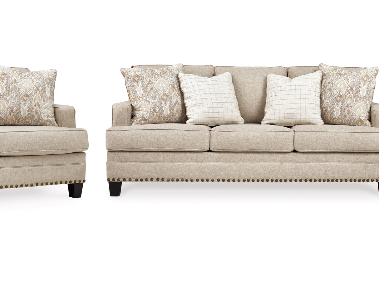 Claredon Linen Sofa, Loveseat And Chair