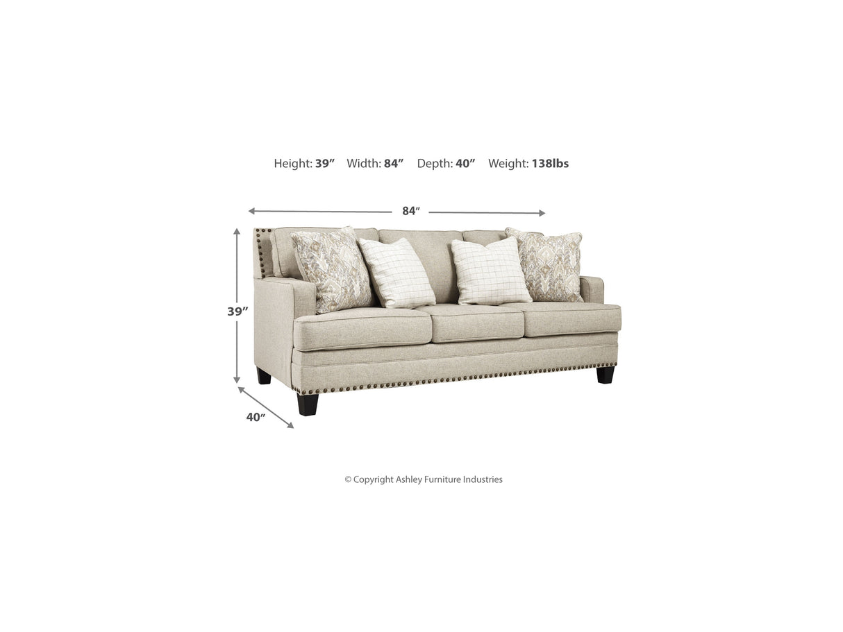 Claredon Linen Sofa, Loveseat And Chair