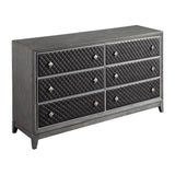 End Wire-Brushed Gray Dresser