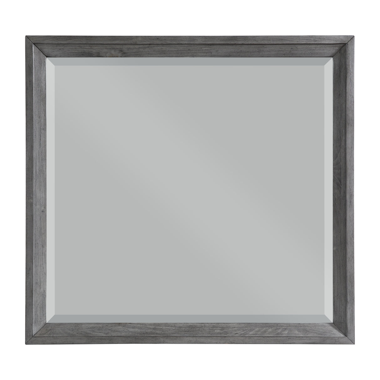 End Wire-Brushed Gray Mirror