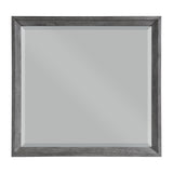 End Wire-Brushed Gray Mirror