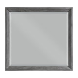 End Wire-Brushed Gray Mirror