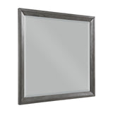 End Wire-Brushed Gray Mirror