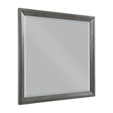 End Wire-Brushed Gray Mirror