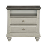 Mossbrook Dark Brown/Light Gray Nightstand