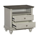 Mossbrook Dark Brown/Light Gray Nightstand
