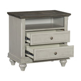 Mossbrook Dark Brown/Light Gray Nightstand
