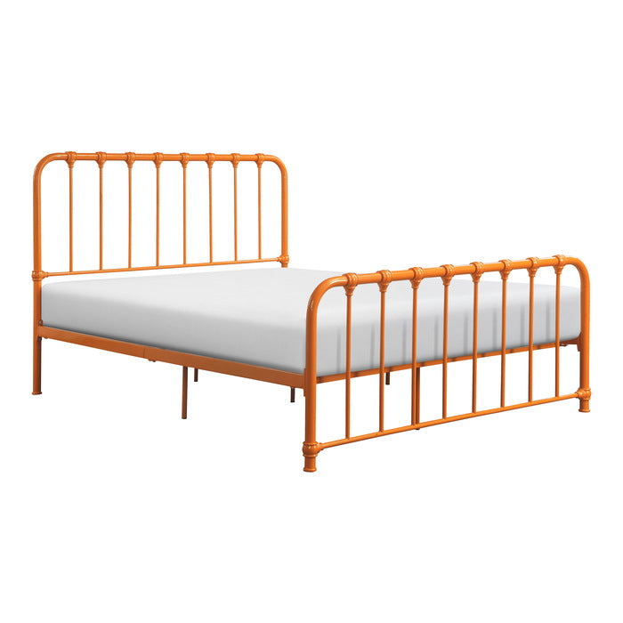 Bethany Orange Queen Metal Platform Bed