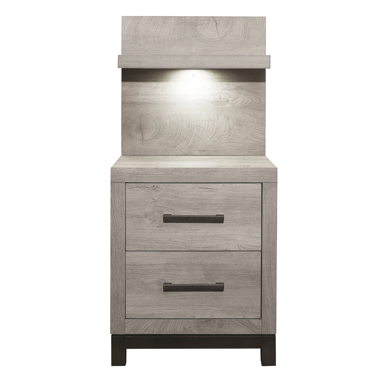 Zephyr Light Gray And Night Stand With Wall Panel