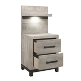 Zephyr Light Gray And Night Stand With Wall Panel