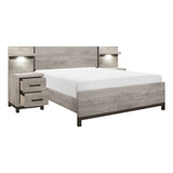 Zephyr Light Gray And 5Pc Set California King Wall Bed (Ckb+2Ns+2Ns-P)