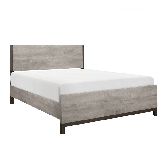 Zephyr Light Gray And Queen Bed