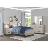 Zephyr Light Gray And Night Stand With Wall Panel
