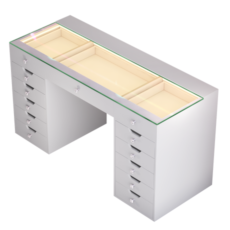 Eva Vanity Desk - 13 Storage Drawers