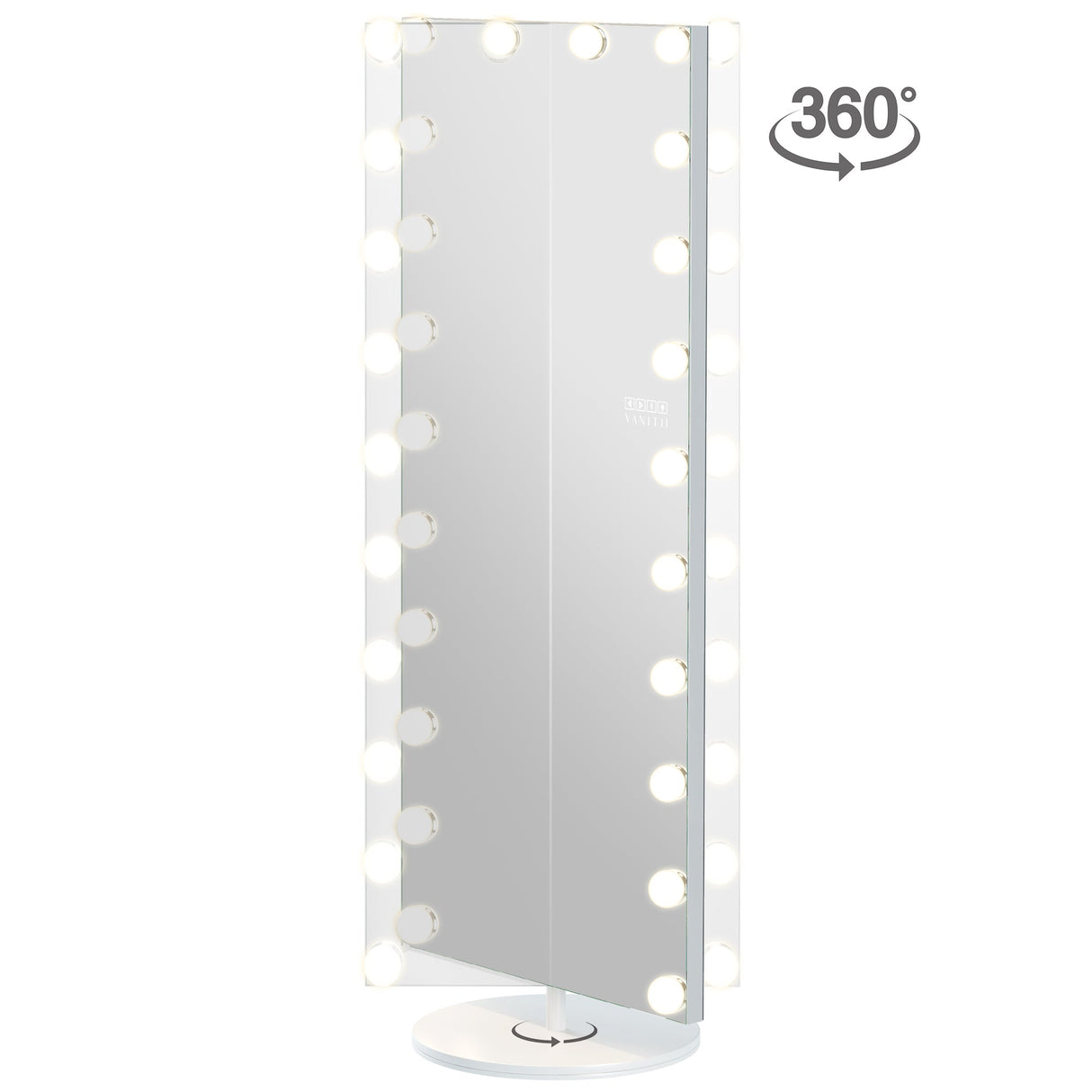 Marilyn Hollywood Vanity Mirror - Full Length Mirror with Swivel 180º Rotation Stand