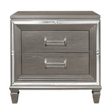 Tamsin Silver/Gray Metallic Nightstand