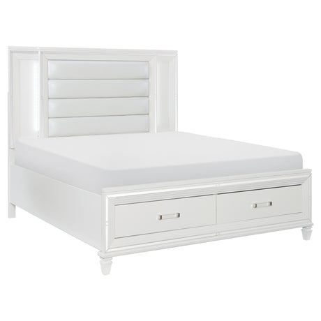 Tamsin (3) California King Platform Bed With Led Lighting And Footboard Storage