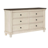 Weaver Antique White And Rosy Brown Dresser