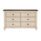 Weaver Antique White And Rosy Brown Dresser