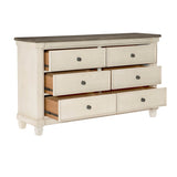 Weaver Antique White And Rosy Brown Dresser