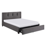 Aitana Graphite Full Platform Bed With Storage Footboard