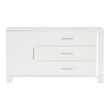 Kerren White High Gloss Dresser, LED Lighting